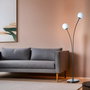 Opviq Rose 2 Li Lámpara de pie Negro y Blanco